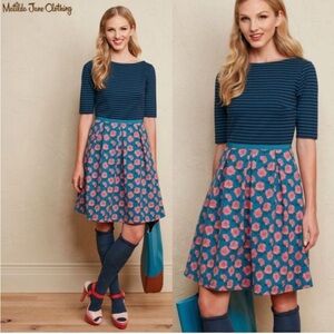 Matilda Jane Peyton Floral Print Midi Dress, Like New Condition, Size Small